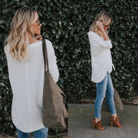 🔥last one🔥host pic! Button waffle Tie Top - Picture 2 of 2